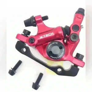 ZOOM XTECH HB100 Line Pulling Hydraulic Bike Disc Brake Calipers Front Red